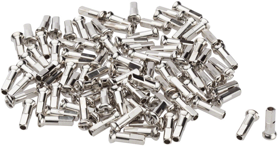 DT Swiss Pro Head Brass Nipples: 2.0 x 14mm Silver Box of 100