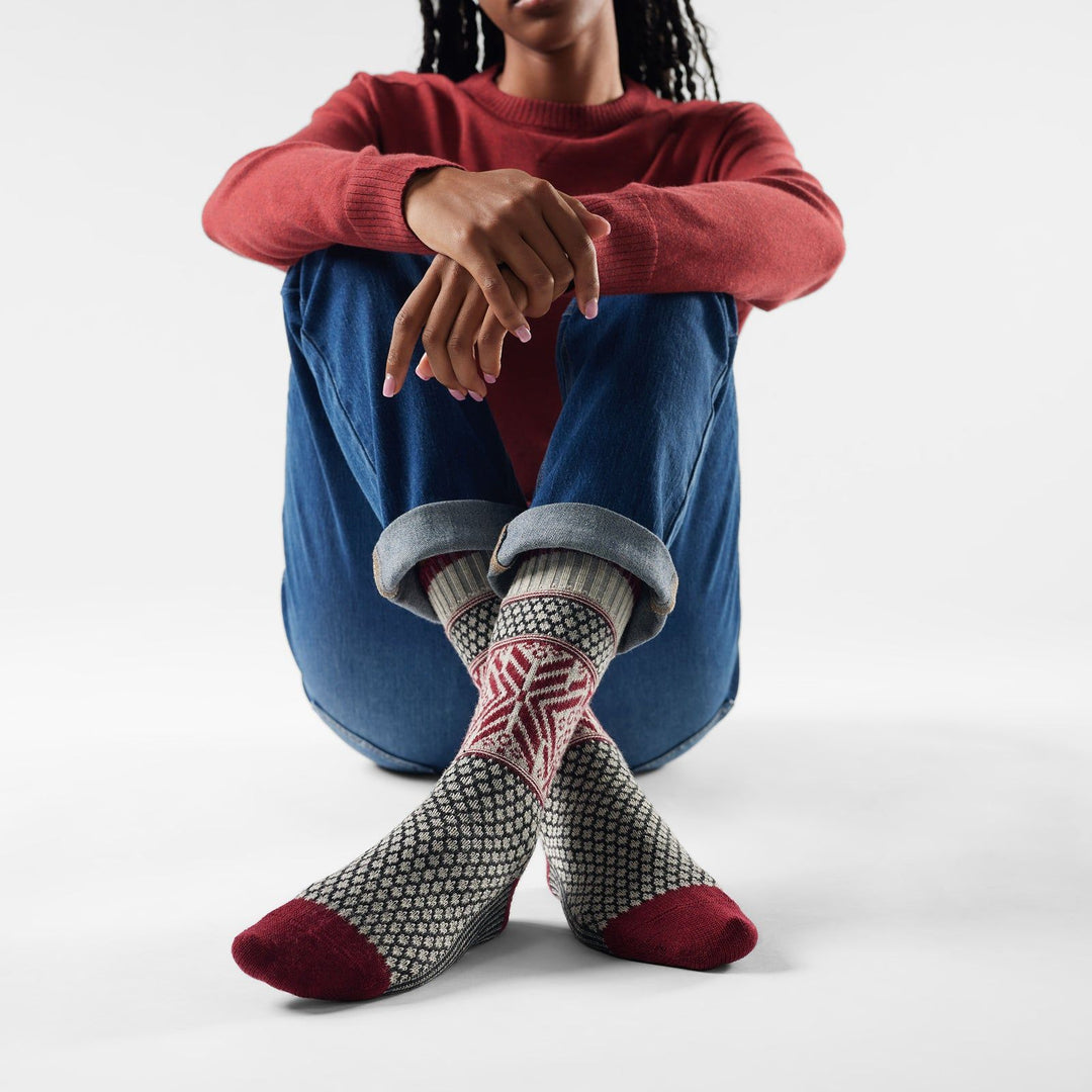 Smartwool Women's Everyday Cozy Popcorn Snowflake Crew Socks
