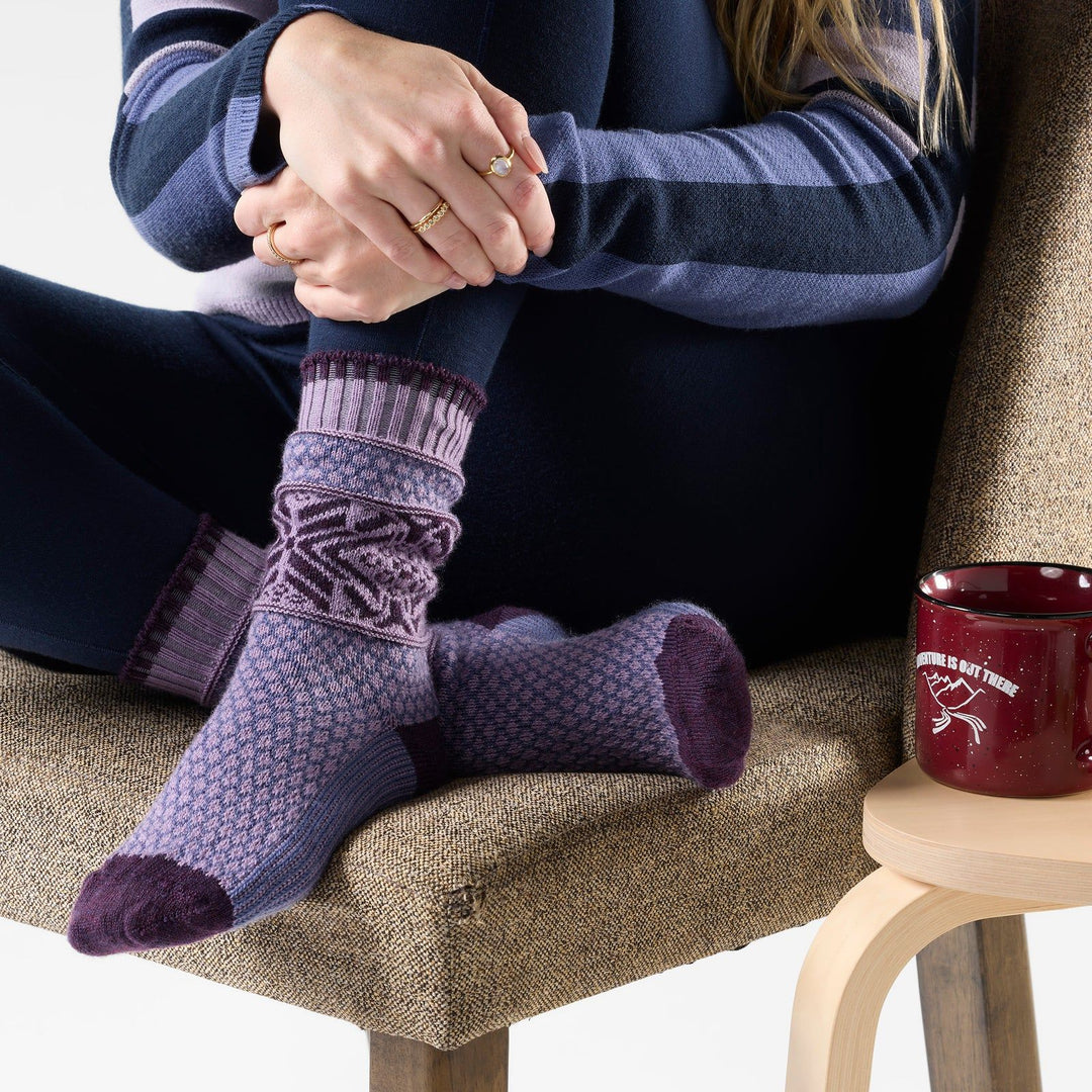 Smartwool Women's Everyday Cozy Popcorn Snowflake Crew Socks