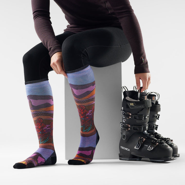 Smartwool Women's Ski Zero Cushion Floral Field Print OTC Socks