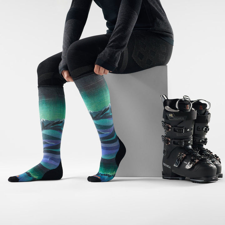 Smartwool Women's Ski Targeted Cushion Compression Print OTC Socks