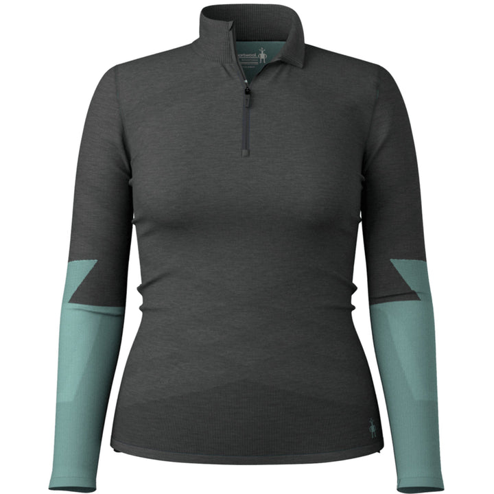 Smartwool Women's Intraknit Thermal Merino Base Layer Colorblock 1/4 Zip
