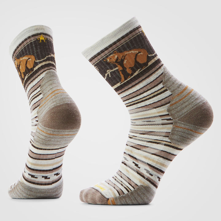 Smartwool Hike Targeted Cushion Bear Stripe Mid Crew Socks