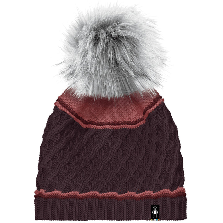 Smartwool Cable Knit Colorblock Pom Beanie