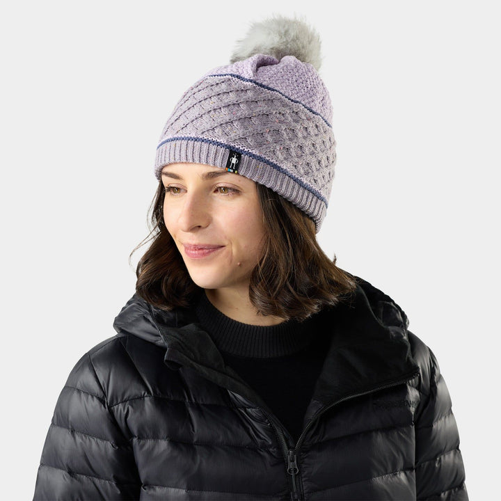 Smartwool Cable Knit Colorblock Pom Beanie