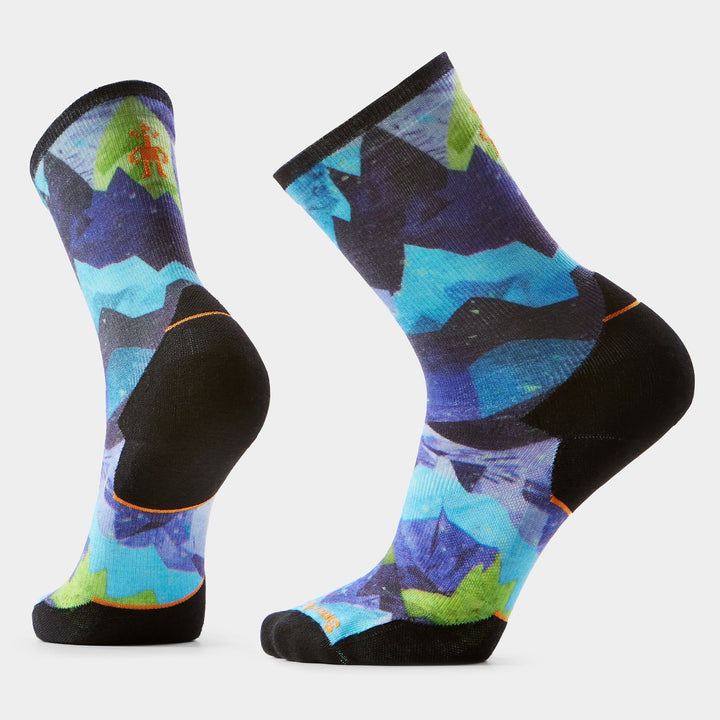 Smartwool Trail Run Targeted Cushion Summit Sector Print Crew Socks
