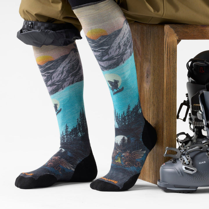 Smartwool Ski Targeted Cushion Winter Phase Print OTC Socks