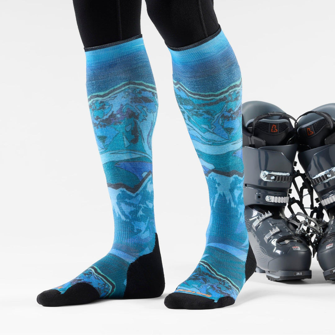 Smartwool Ski Targeted Cushion Storm Peak Print OTC Socks