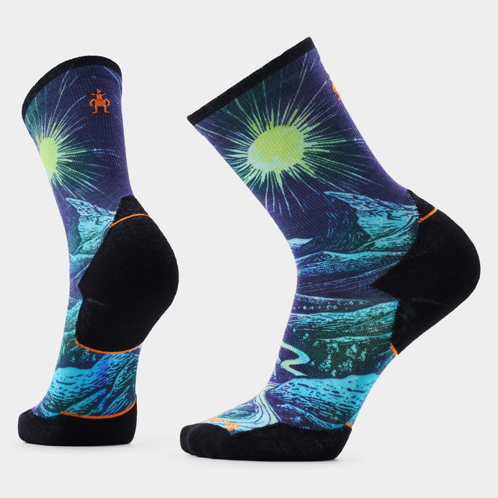 Smartwool Trail Run Targeted Cushion Treeline Print Crew Socks