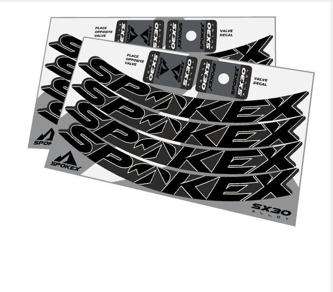 SpokeX SX30 Alloy Decal Kit