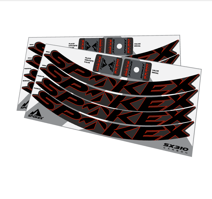 SpokeX SX310 Carbon Decal Kit