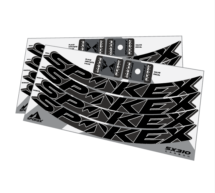 SpokeX SX310 Carbon Decal Kit