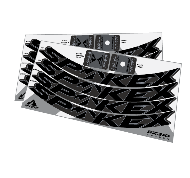 SpokeX SX310 Carbon Decal Kit