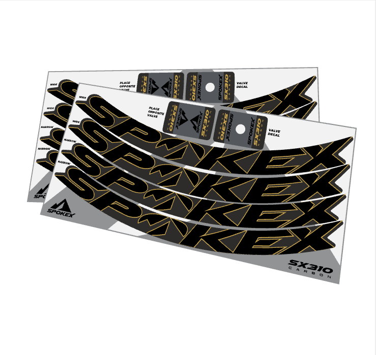 SpokeX SX310 Carbon Decal Kit