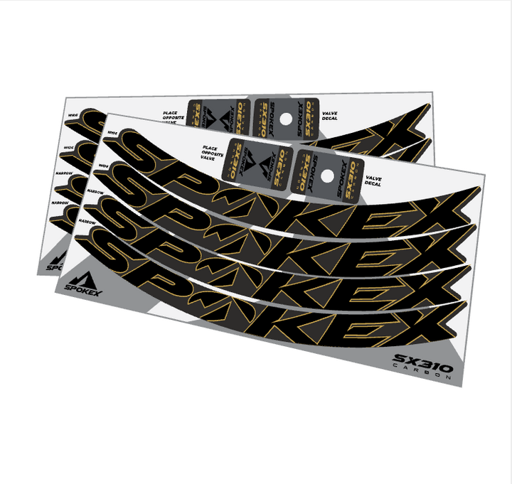 SpokeX SX310 Carbon Decal Kit