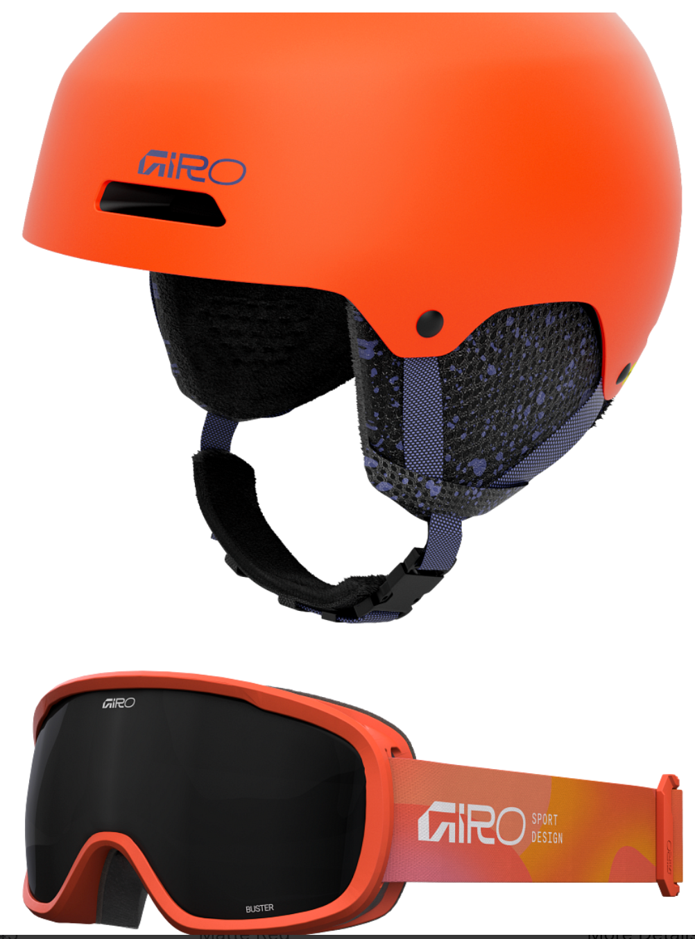 Giro Crue Helmet + Buster Goggle Combo