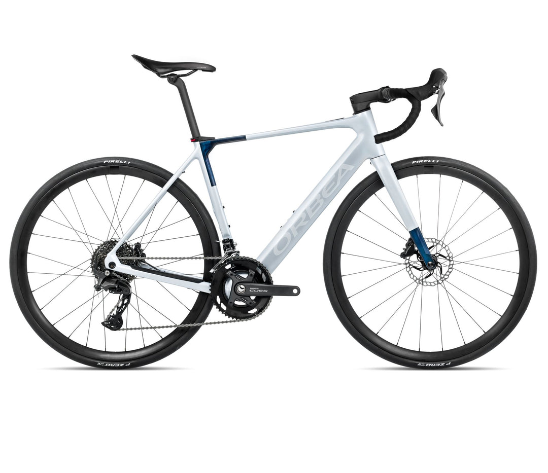 Orbea GAIN M40 20mph 2026 Halo Silver (Matt) - Blue Carbon View (Gloss)