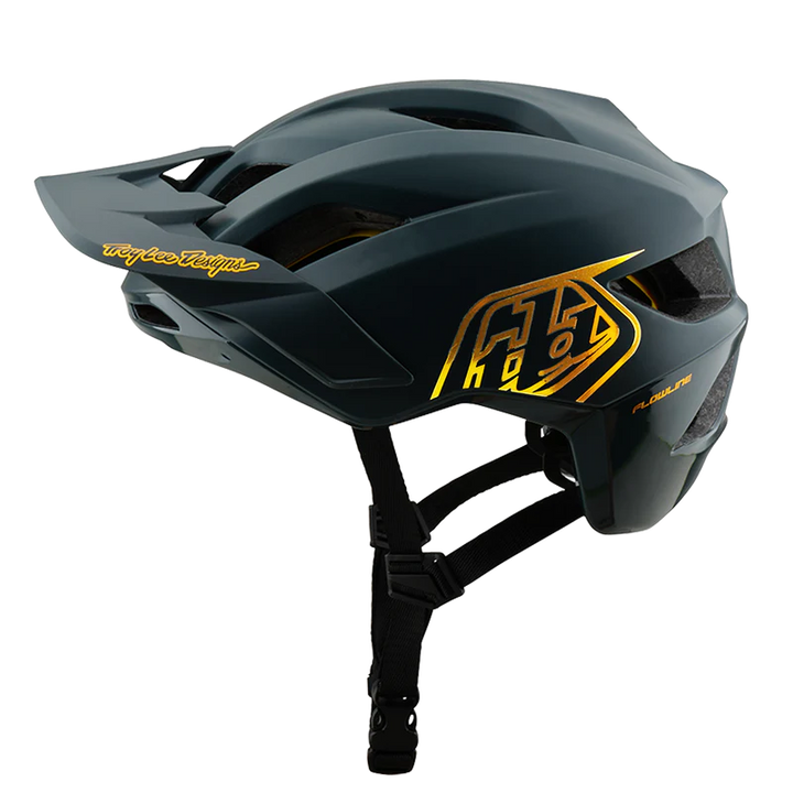 Troy Lee Designs Youth Flowline Helmet w/ MIPS - Gray/Gold