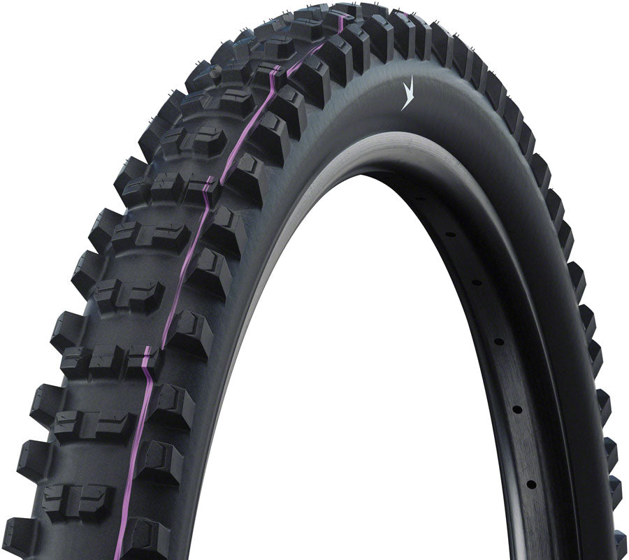 Schwalbe Shredda Rear Tire - 29 x 2.50 Tubeless Folding BLK Evolution Line Gravity Pro Addix Ultra Soft Radial E-50