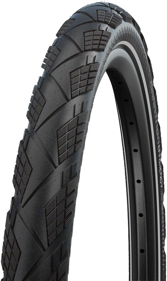 Schwalbe Marathon Efficiency Tire - 700 x 50 Clincher Folding BLK/Reflective Evolution Line Super Race Addix Race E-50