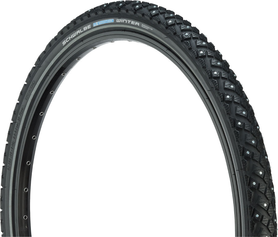 Schwalbe Marathon Winter Plus Tire - 29 x 2 Clincher Wire BLK/Reflective Performance Line 208 Steel Studs
