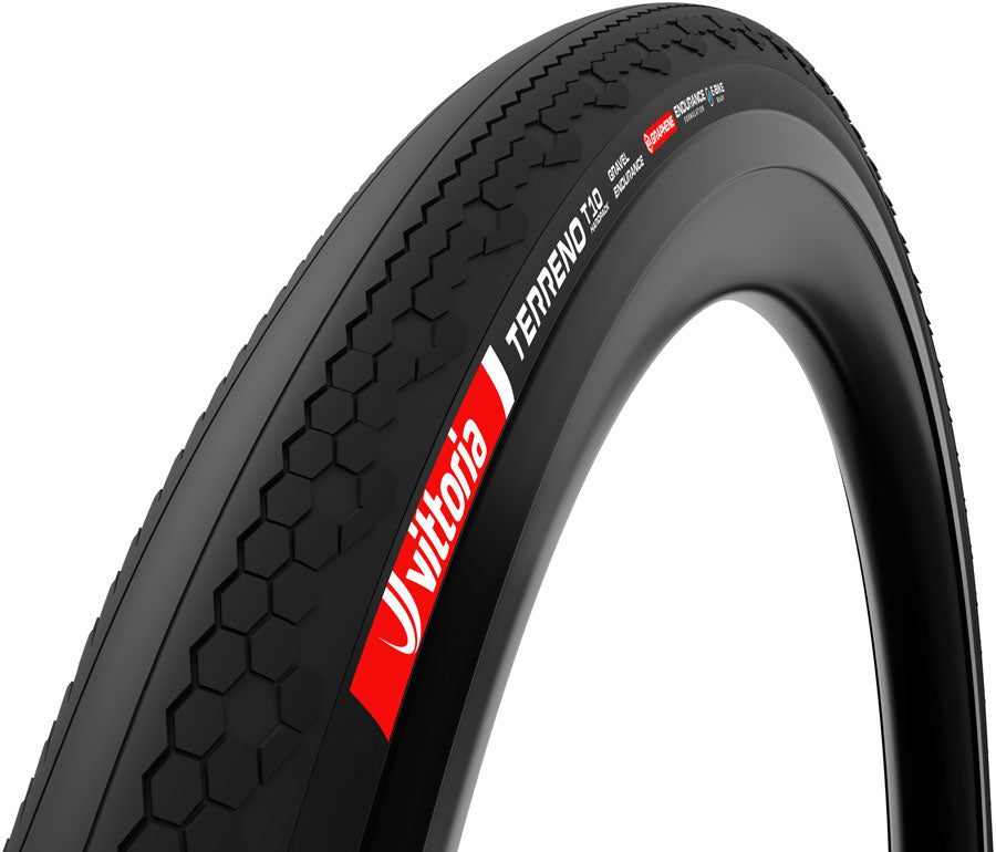 Vittoria Terreno T10 Hardpack Tire - 700 x 45 Tubeless Folding BLK Gravel Endurance Graphene G2.0