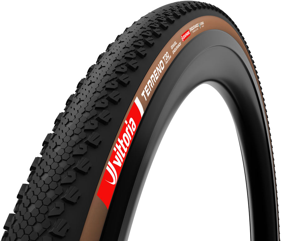 Vittoria Terreno T30 Fine Loose Tire - 700 x 45 Tubeless Folding BLK/Brown Gravel Endurance Graphene G2.0