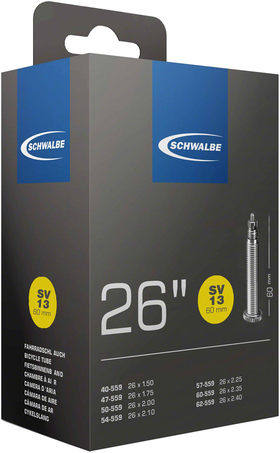 Schwalbe Standard Tube - 26 x 1.5 - 2.5 60mm Presta Valve
