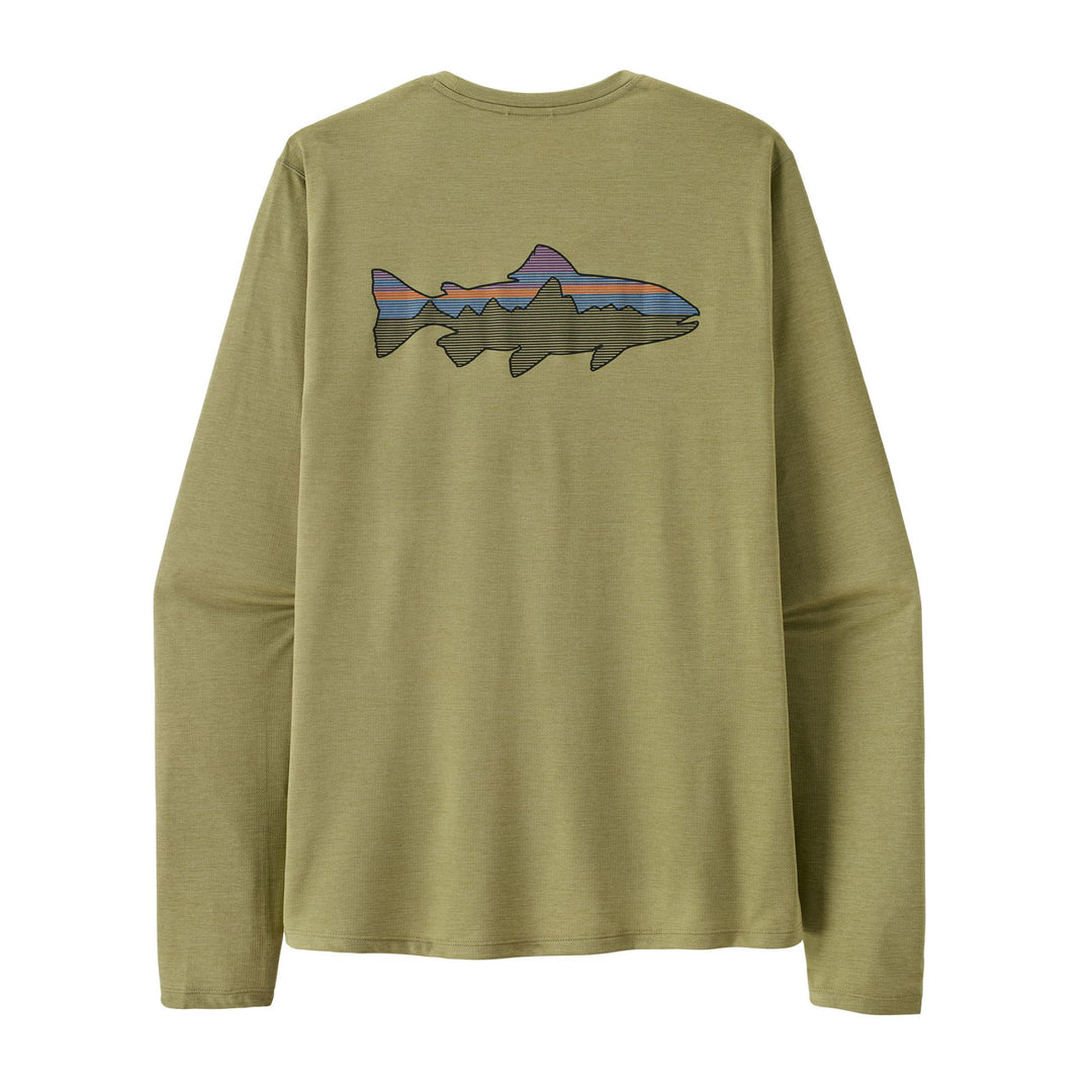 Patagonia Men's L/S Cap Cool Sun Shirt - Fitz Roy Trout