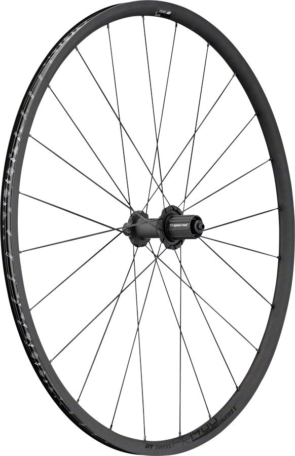 DT Swiss PR 1400 DiCut OXiC Rear Wheel - 700 QR x 130mm Rim Brake HG11 Road/XDR Ratchet 36 SL BLK 21mm