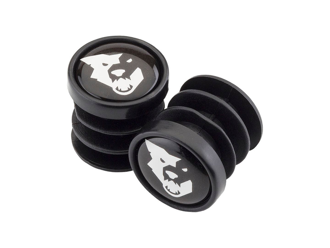 Bar End Plug Wolf Tooth Logo Black 2 Pack
