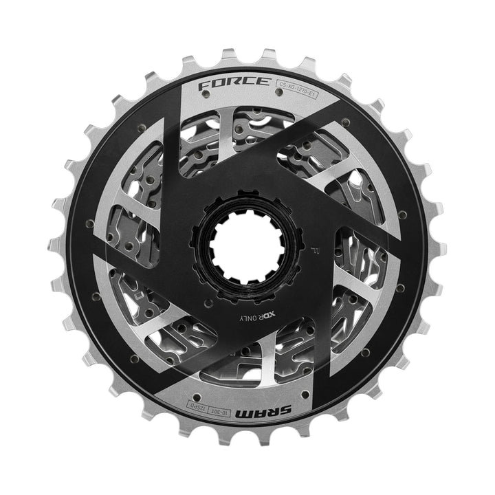 SRAM Force XG-1270 Cassette - 12-Speed 10-33t Silver For XDR Driver Body E1
