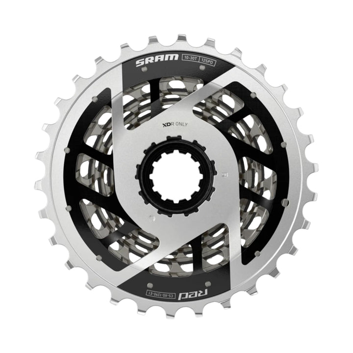 SRAM RED XG-1290 Cassette - 12-Speed 10-36t For XDR Driver Body Silver E1