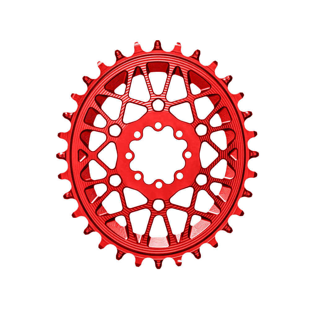 Absolute Black Oval SRAM T-Type DM 8-Hole Boost CR 36T Red  