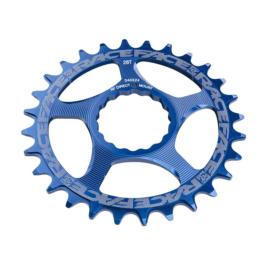 Raceface Cinch Direct Mount 34T Chainring 9-12sp BCD: Direct Mount 7075-T6 Aluminum Blue