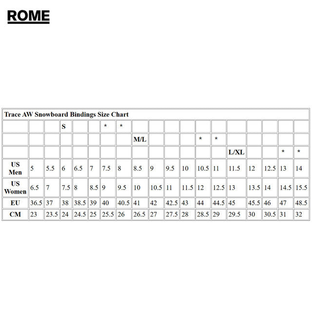 Rome Trace AW Snowboard Bindings