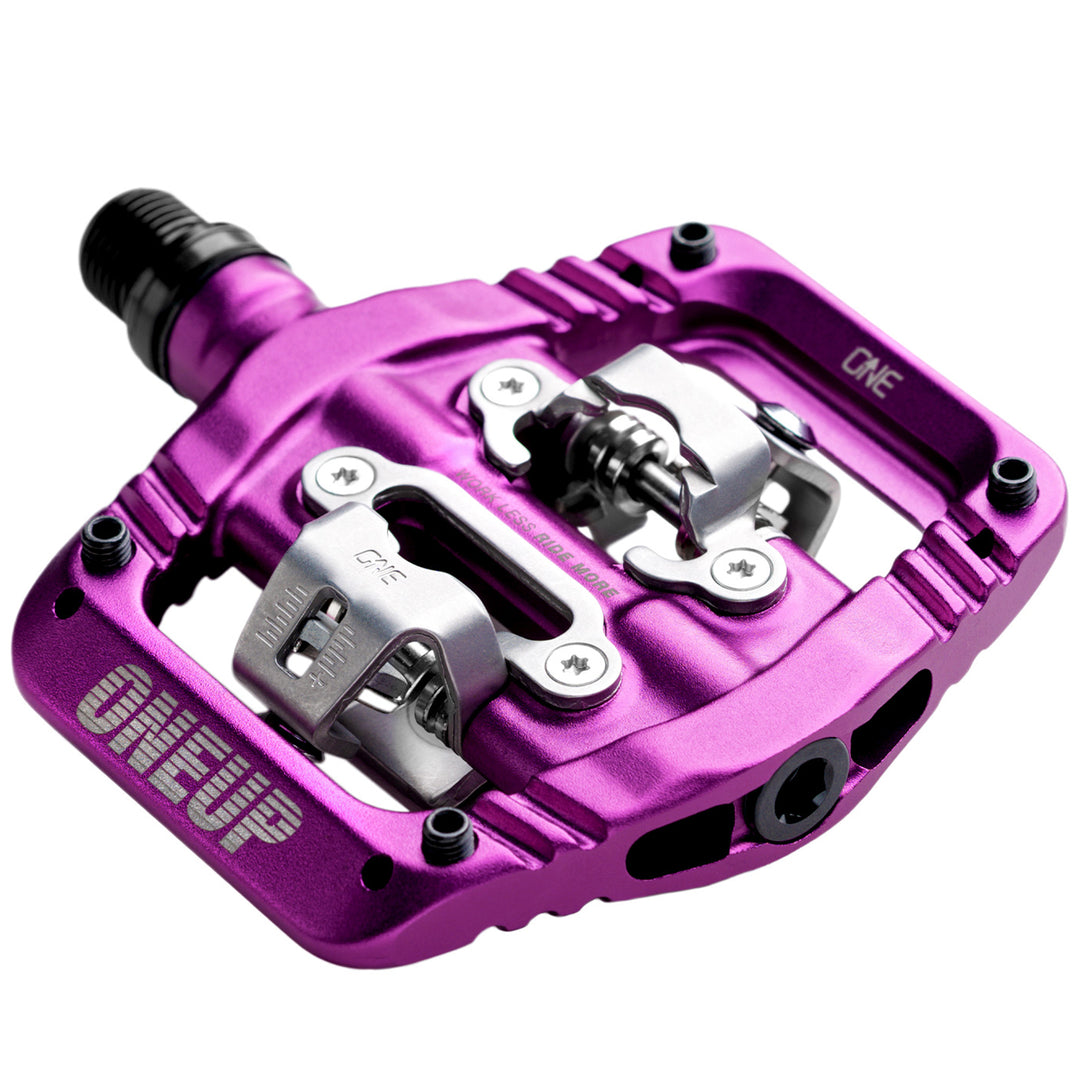 pink bicycle pedals OneUp Components Clip Pedals CrMo Purple – SX Collective