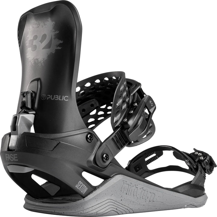 2027 Thirtytwo Basin Public FASE Snowboard Bindings