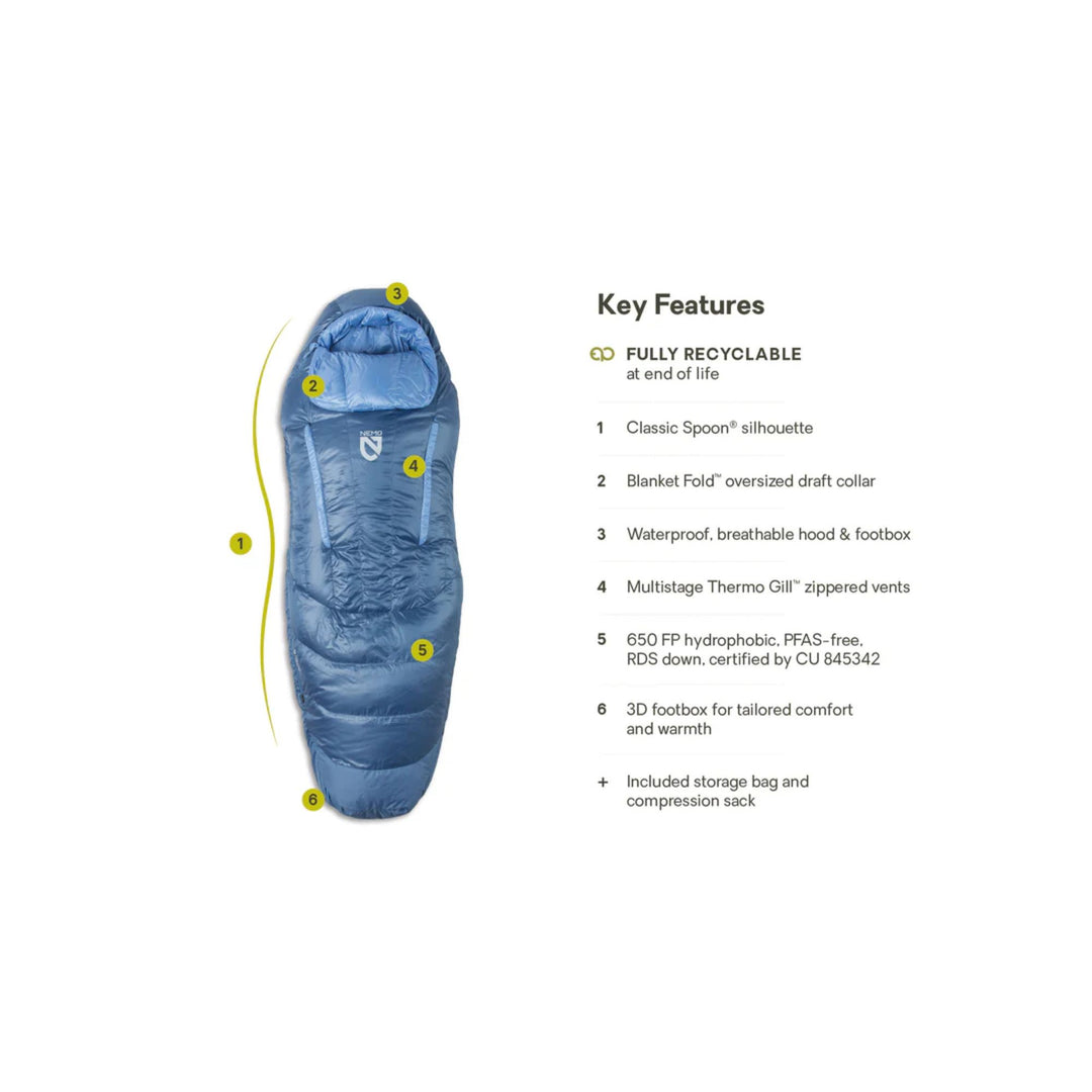 Nemo Women's Disco Endless Promise 30° Down Sleeping Bag