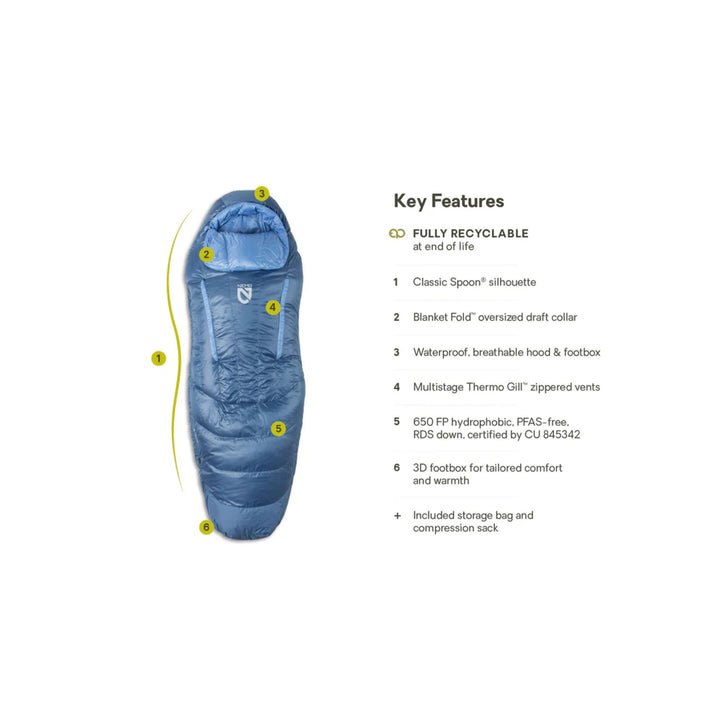 Nemo Women's Disco Endless Promise 30° Down Sleeping Bag