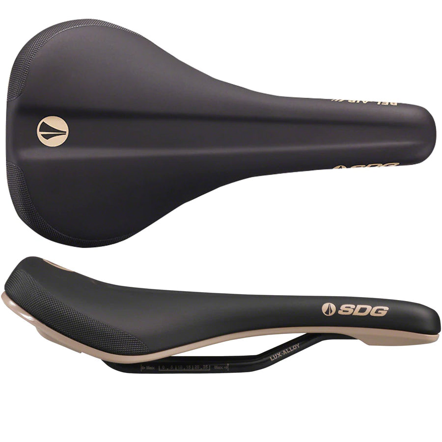 SDG Bel-Air V3 Max Saddle Lux-Alloy Rails Black/Tan