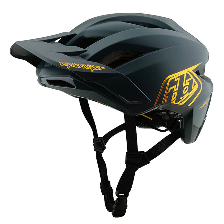 Troy Lee Designs Youth Flowline Helmet w/ MIPS - Gray/Gold