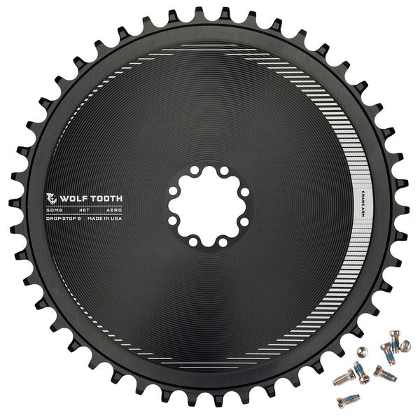 Wolf Tooth Components Aero Chainring 8-Bolt Drop-Stop B 46T Blk